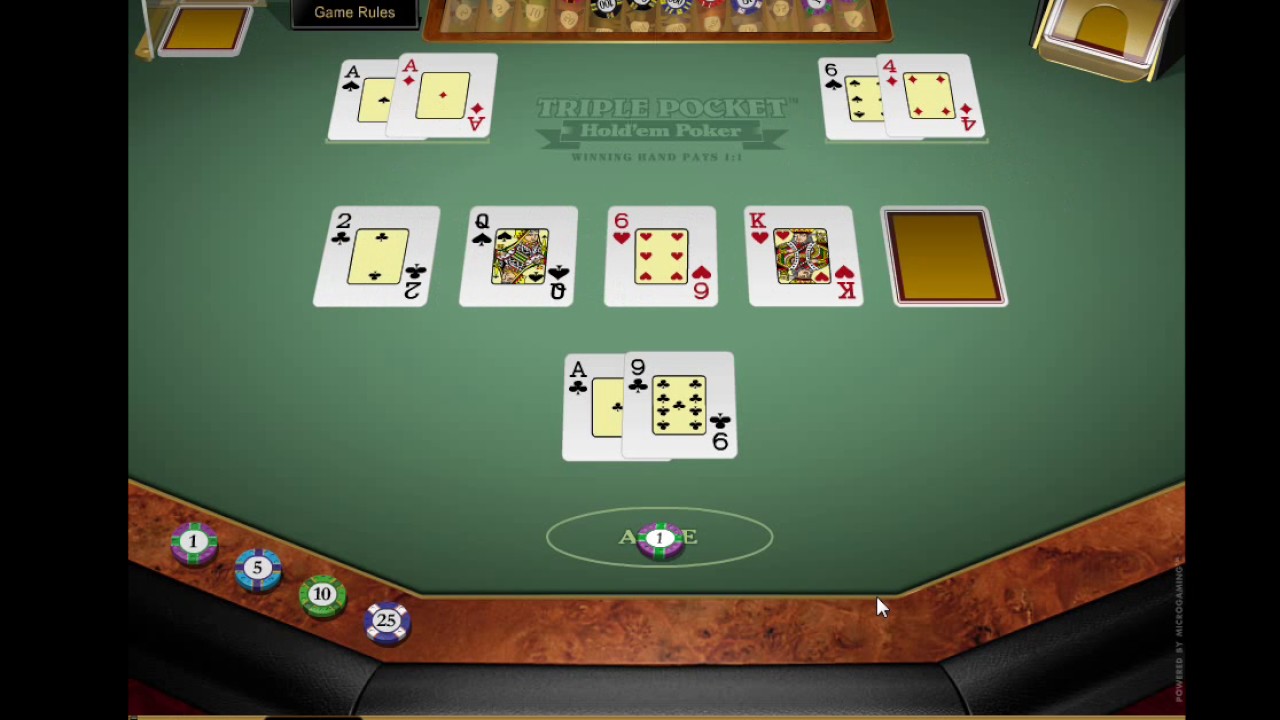 Играйте в Triple Pocket Hold’em Poker
